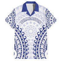Custom Cook Islands Palmerston Family Matching Short Sleeve Bodycon Dress and Hawaiian Shirt Polynesian Tribal Tattoo LT05 Dad's Shirt - Short Sleeve Navy - Polynesian Pride