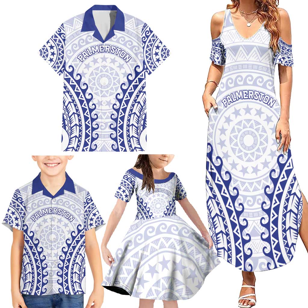 Custom Cook Islands Palmerston Family Matching Summer Maxi Dress and Hawaiian Shirt Polynesian Tribal Tattoo LT05 - Polynesian Pride