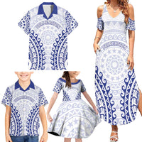 Custom Cook Islands Palmerston Family Matching Summer Maxi Dress and Hawaiian Shirt Polynesian Tribal Tattoo LT05 - Polynesian Pride