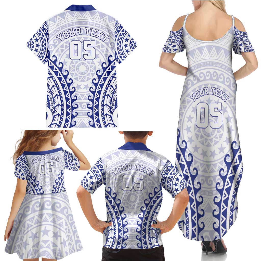 Custom Cook Islands Palmerston Family Matching Summer Maxi Dress and Hawaiian Shirt Polynesian Tribal Tattoo LT05 - Polynesian Pride