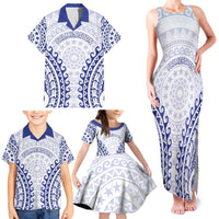 Custom Cook Islands Palmerston Family Matching Tank Maxi Dress and Hawaiian Shirt Polynesian Tribal Tattoo LT05 - Polynesian Pride