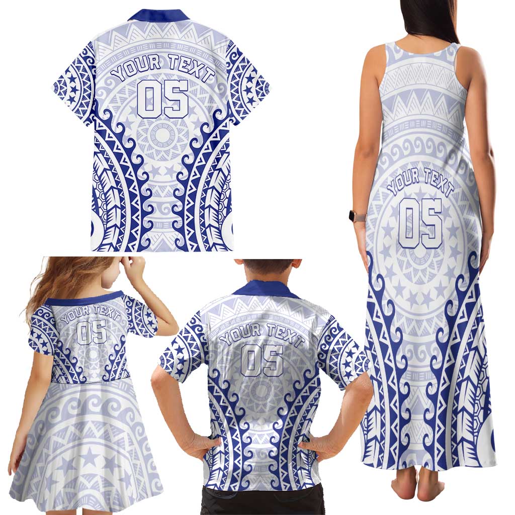 Custom Cook Islands Palmerston Family Matching Tank Maxi Dress and Hawaiian Shirt Polynesian Tribal Tattoo LT05 - Polynesian Pride