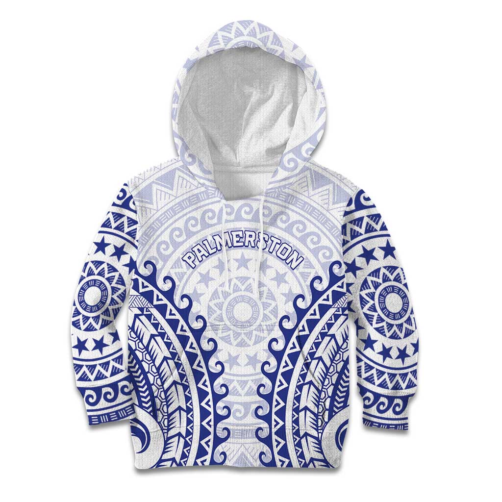 Custom Cook Islands Palmerston Kid Hoodie Polynesian Tribal Tattoo