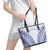 Custom Cook Islands Palmerston Leather Tote Bag Polynesian Tribal Tattoo