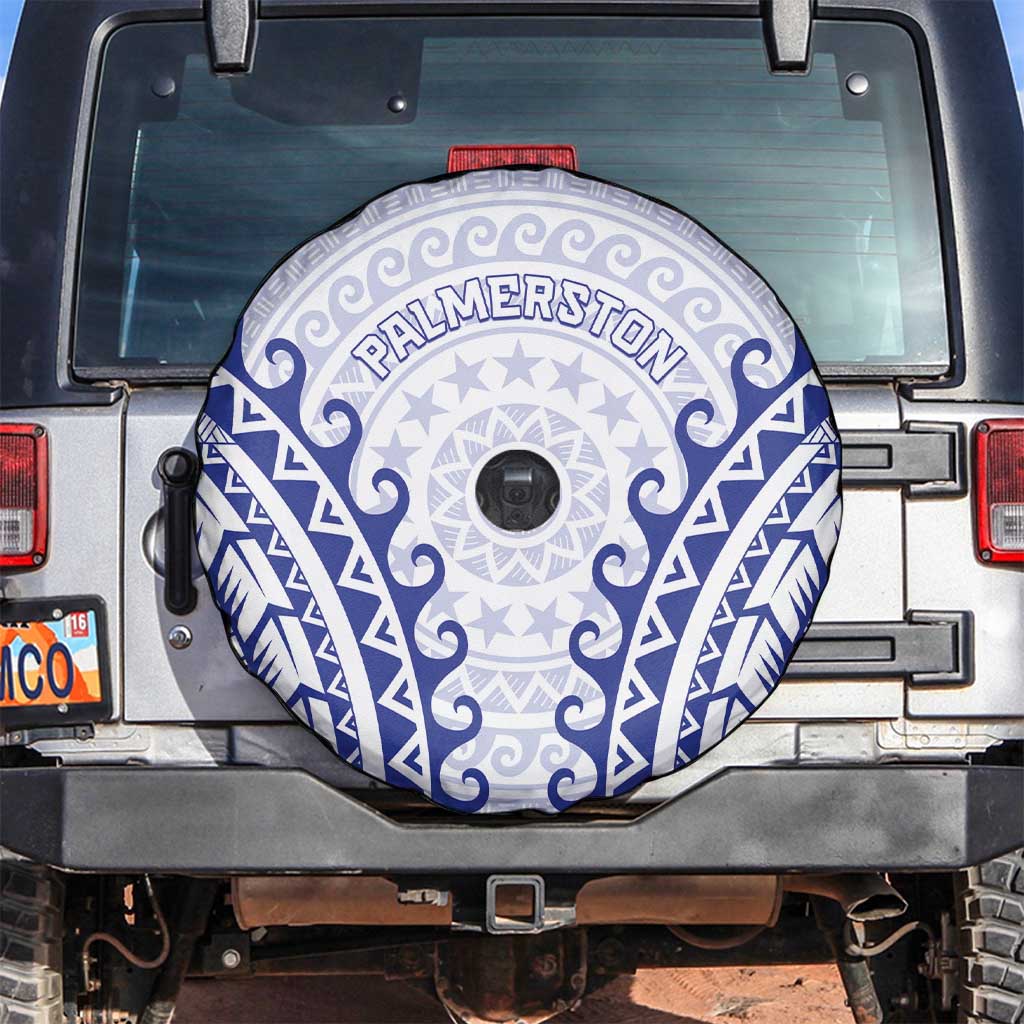 Custom Cook Islands Palmerston Spare Tire Cover Polynesian Tribal Tattoo