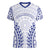 Custom Cook Islands Palmerston Women V-Neck T-Shirt Polynesian Tribal Tattoo