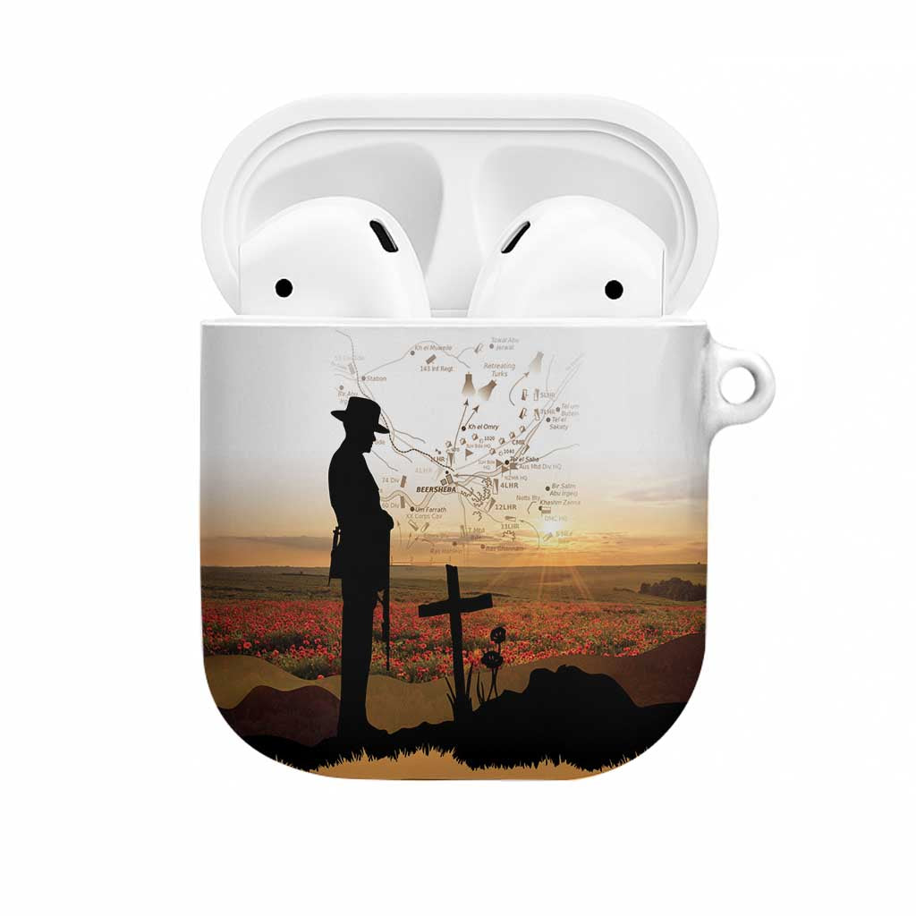 Australia And New Zealand ANZAC Day AirPods Case Battle Of Beersheba LT05 Beige - Polynesian Pride