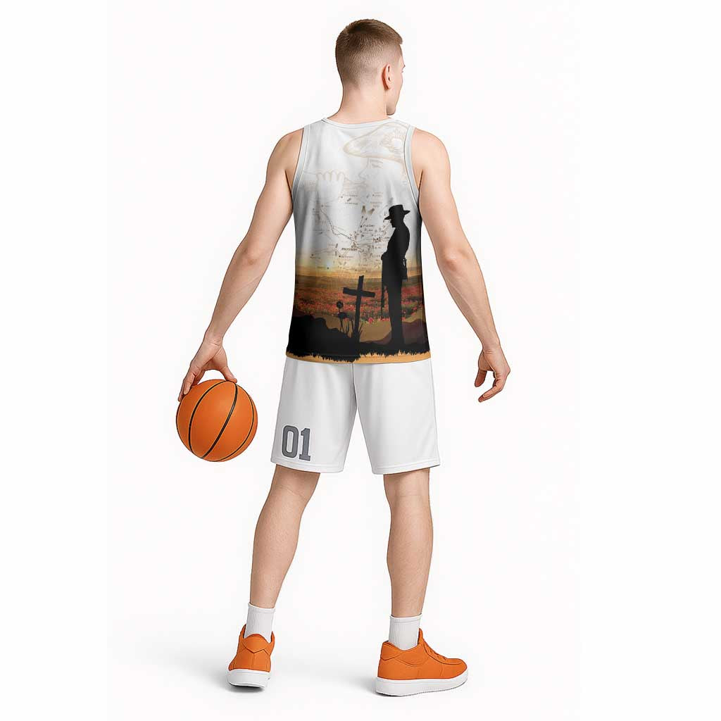 Australia And New Zealand ANZAC Day Basketball Jersey Battle Of Beersheba LT05 - Polynesian Pride