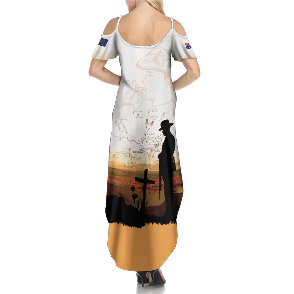 Australia And New Zealand ANZAC Day Family Matching Summer Maxi Dress and Hawaiian Shirt Battle Of Beersheba LT05 - Polynesian Pride