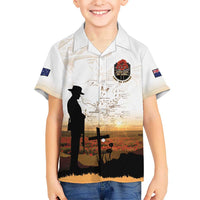 Australia And New Zealand ANZAC Day Kid Hawaiian Shirt Battle Of Beersheba LT05 Kid Beige - Polynesian Pride
