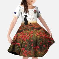 Australia And New Zealand ANZAC Day Kid Short Sleeve Dress Battle Of Beersheba LT05 KID Beige - Polynesian Pride