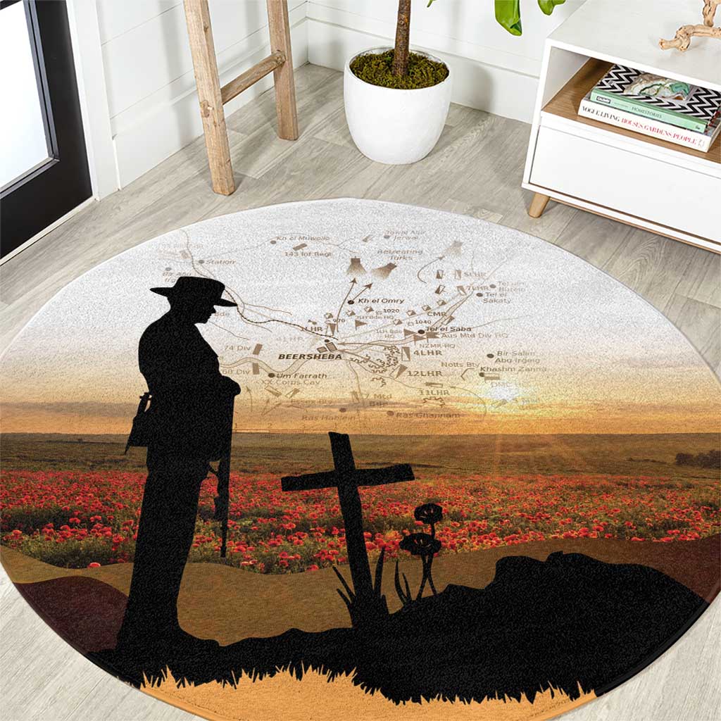 Australia And New Zealand ANZAC Day Round Carpet Battle Of Beersheba