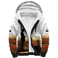 Australia And New Zealand ANZAC Day Sherpa Hoodie Battle Of Beersheba LT05 Unisex Beige - Polynesian Pride