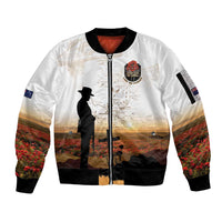 Australia And New Zealand ANZAC Day Sleeve Zip Bomber Jacket Battle Of Beersheba