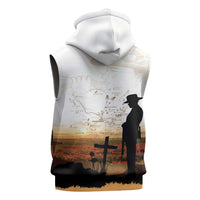 Australia And New Zealand ANZAC Day Sleeveless Hoodie Battle Of Beersheba LT05 - Polynesian Pride