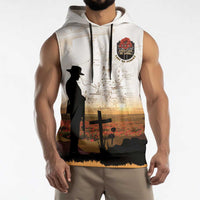 Australia And New Zealand ANZAC Day Sleeveless Hoodie Battle Of Beersheba LT05 - Polynesian Pride