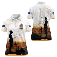 Australia And New Zealand ANZAC Day Women Polo Shirt Battle Of Beersheba LT05 - Polynesian Pride