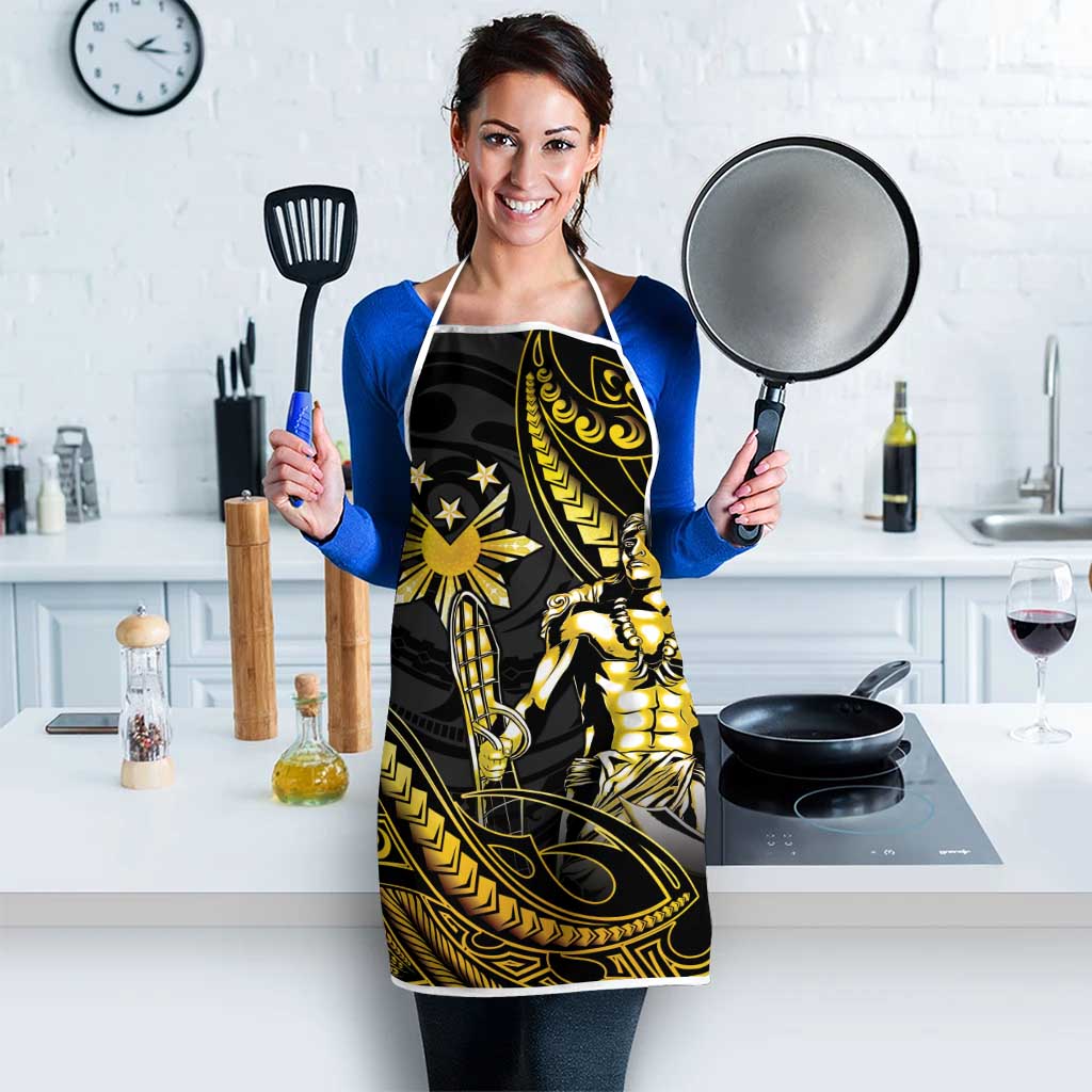 Filipinos Lapu Lapu Hero Apron Gold Polynesian Tribal Tattoo