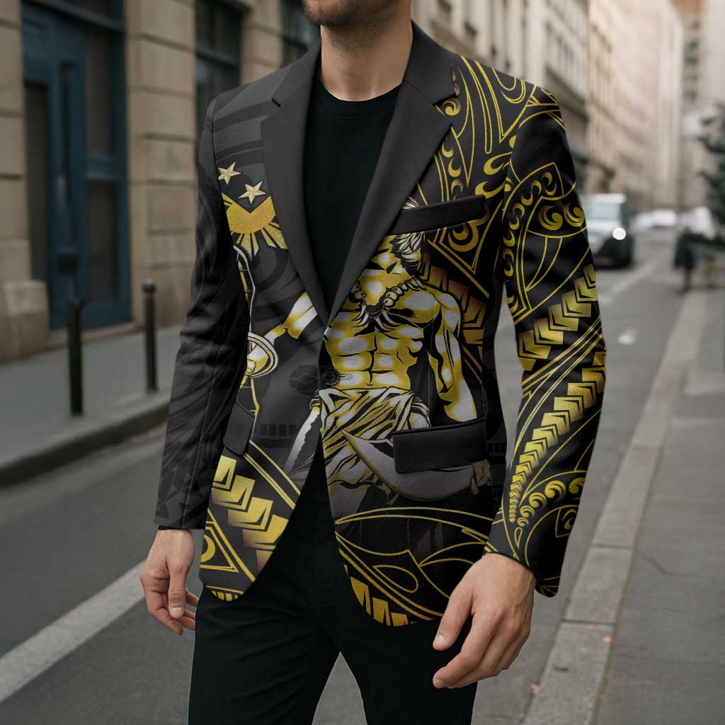 Filipinos Lapu Lapu Hero Blazer Gold Polynesian Tribal Tattoo