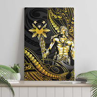 Filipinos Lapu Lapu Hero Canvas Wall Art Gold Polynesian Tribal Tattoo