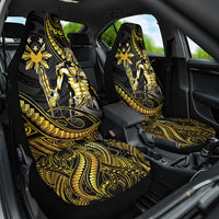 Filipinos Lapu Lapu Hero Car Seat Cover Gold Polynesian Tribal Tattoo