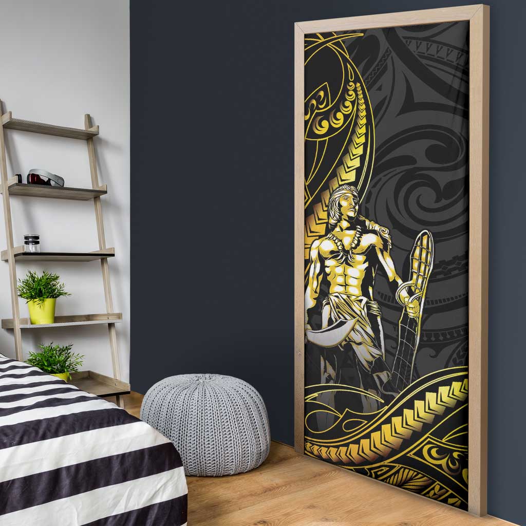 Filipinos Lapu Lapu Hero Door Cover Gold Polynesian Tribal Tattoo