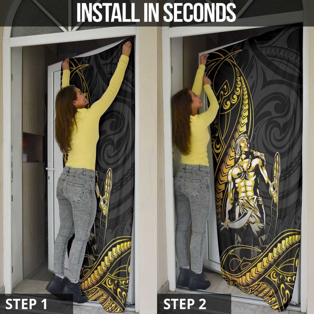 Filipinos Lapu Lapu Hero Door Cover Gold Polynesian Tribal Tattoo