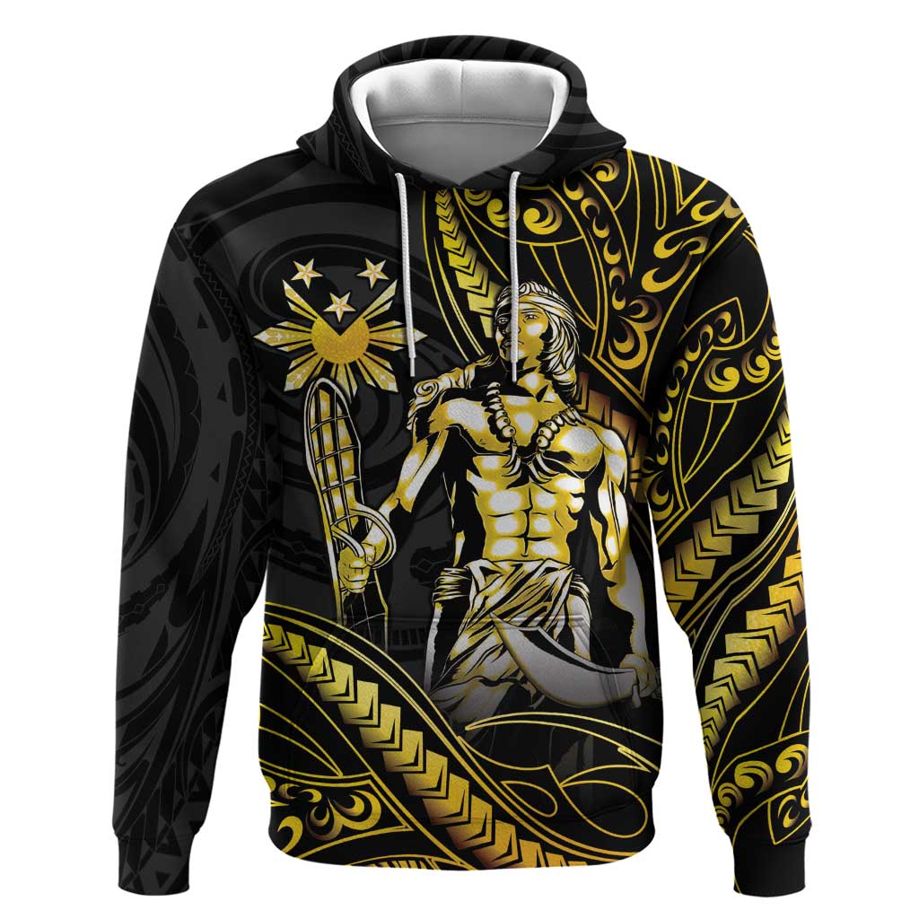Filipinos Lapu Lapu Hero Hoodie Gold Polynesian Tribal Tattoo