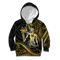 Filipinos Lapu Lapu Hero Kid Hoodie Gold Polynesian Tribal Tattoo