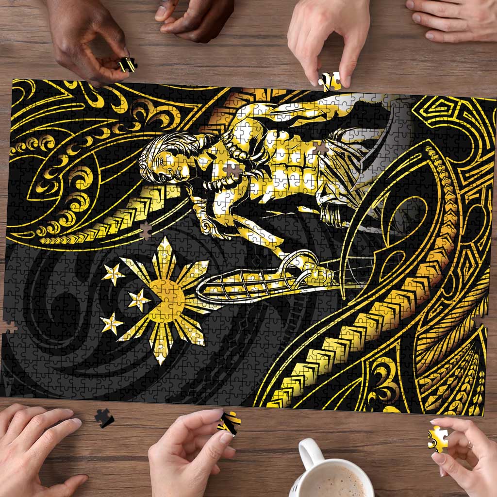 Filipinos Lapu Lapu Hero Puzzle Gold Polynesian Tribal Tattoo