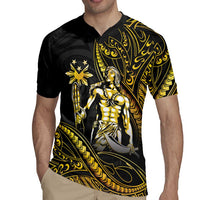 Filipinos Lapu Lapu Hero Rugby Jersey Gold Polynesian Tribal Tattoo