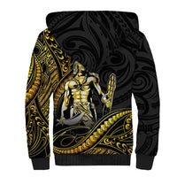Filipinos Lapu Lapu Hero Sherpa Hoodie Gold Polynesian Tribal Tattoo