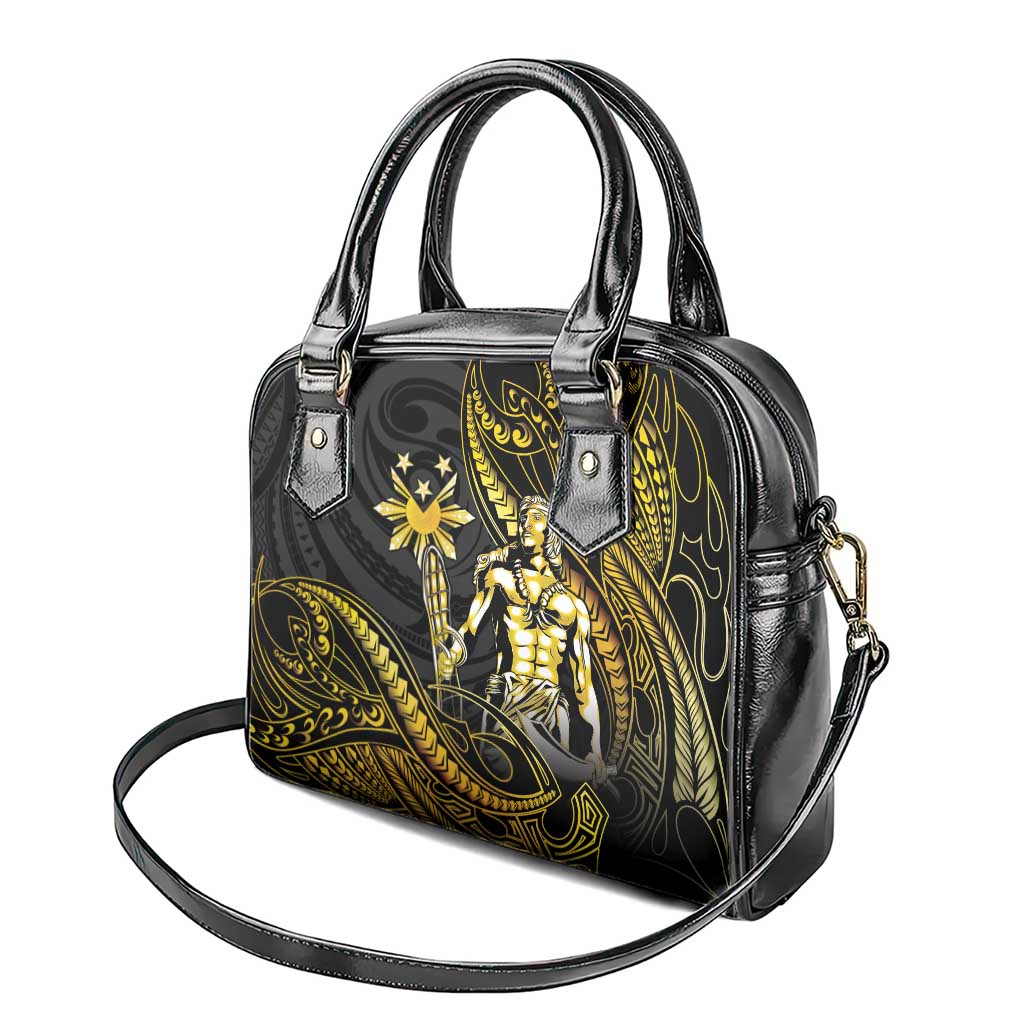 Filipinos Lapu Lapu Hero Shoulder Handbag Gold Polynesian Tribal Tattoo