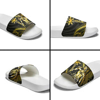 Filipinos Lapu Lapu Hero Slide Sandals Gold Polynesian Tribal Tattoo