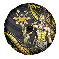 Filipinos Lapu Lapu Hero Spare Tire Cover Gold Polynesian Tribal Tattoo