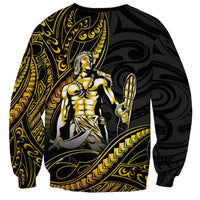 Filipinos Lapu Lapu Hero Sweatshirt Gold Polynesian Tribal Tattoo