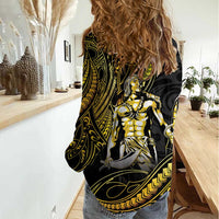 Filipinos Lapu Lapu Hero Women Casual Shirt Gold Polynesian Tribal Tattoo