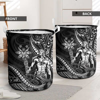 Filipinos Lapu Lapu Hero Laundry Basket Black Polynesian Tribal Tattoo