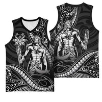 Filipinos Lapu Lapu Hero Basketball Jersey Black Polynesian Tribal Tattoo