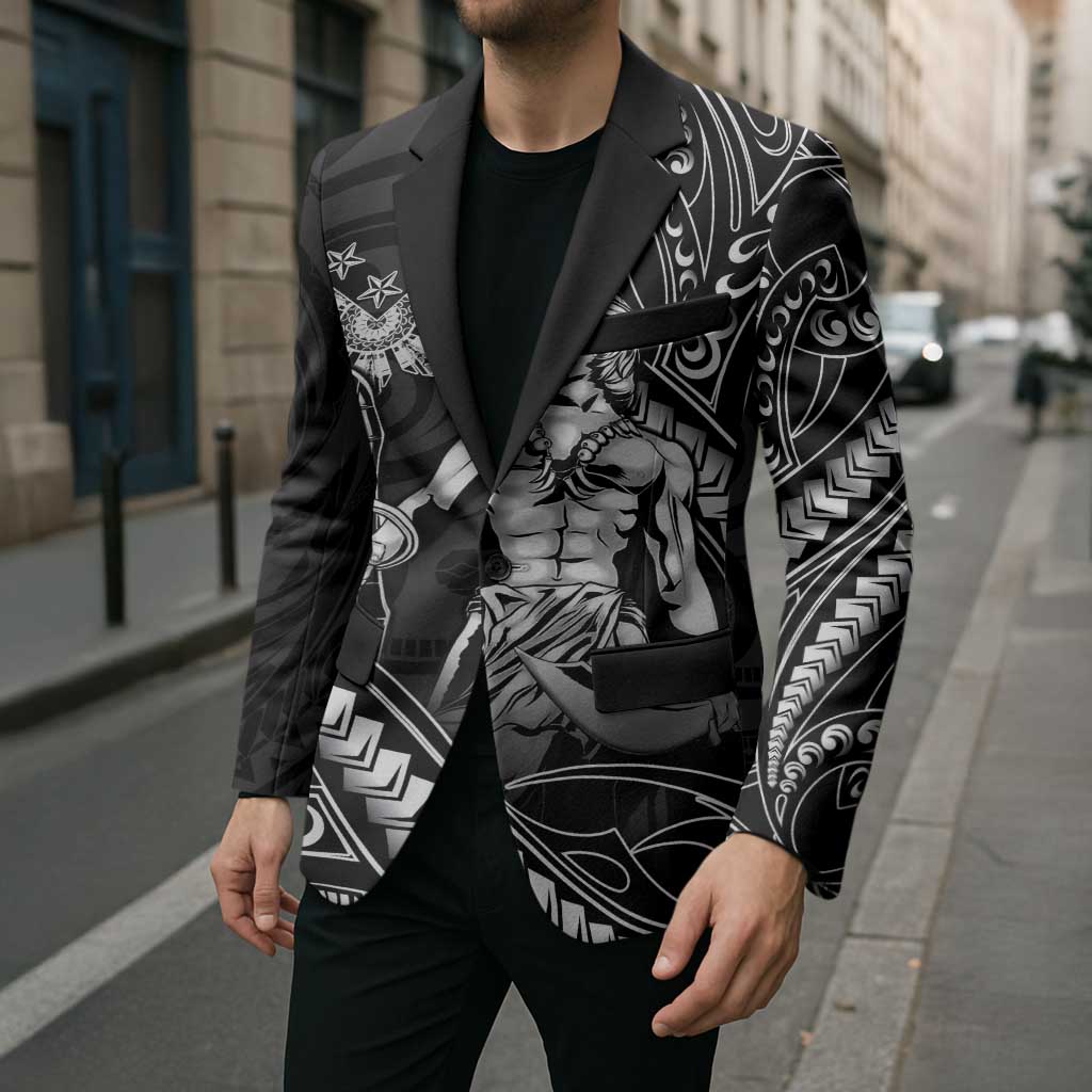 Filipinos Lapu Lapu Hero Blazer Black Polynesian Tribal Tattoo