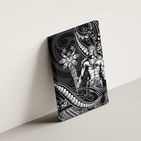Filipinos Lapu Lapu Hero Canvas Wall Art Black Polynesian Tribal Tattoo