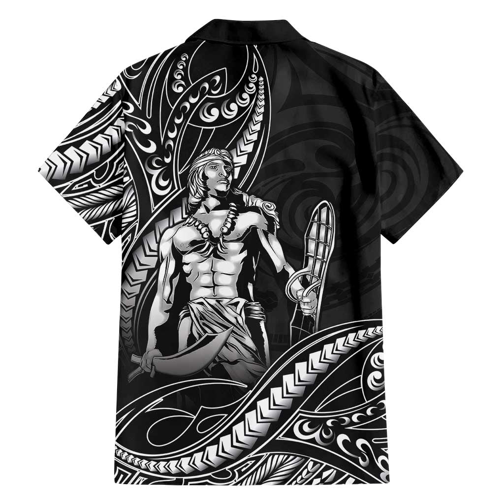 Filipinos Lapu Lapu Hero Family Matching Summer Maxi Dress and Hawaiian Shirt Black Polynesian Tribal Tattoo LT05 - Polynesian Pride