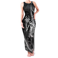 Filipinos Lapu Lapu Hero Family Matching Tank Maxi Dress and Hawaiian Shirt Black Polynesian Tribal Tattoo LT05 Mom's Dress Black - Polynesian Pride