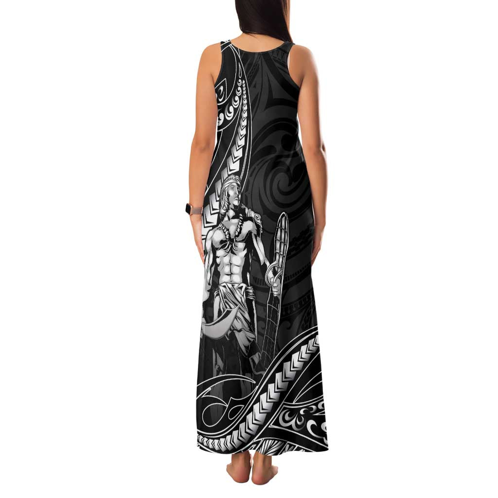 Filipinos Lapu Lapu Hero Family Matching Tank Maxi Dress and Hawaiian Shirt Black Polynesian Tribal Tattoo LT05 - Polynesian Pride
