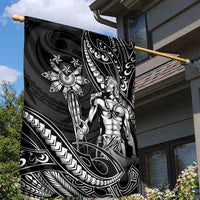Filipinos Lapu Lapu Hero Garden Flag Black Polynesian Tribal Tattoo