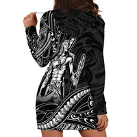 Filipinos Lapu Lapu Hero Hoodie Dress Black Polynesian Tribal Tattoo