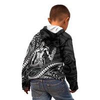 Filipinos Lapu Lapu Hero Kid Hoodie Black Polynesian Tribal Tattoo