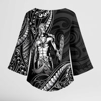 Filipinos Lapu Lapu Hero Kimono Sleeve Blouse Black Polynesian Tribal Tattoo