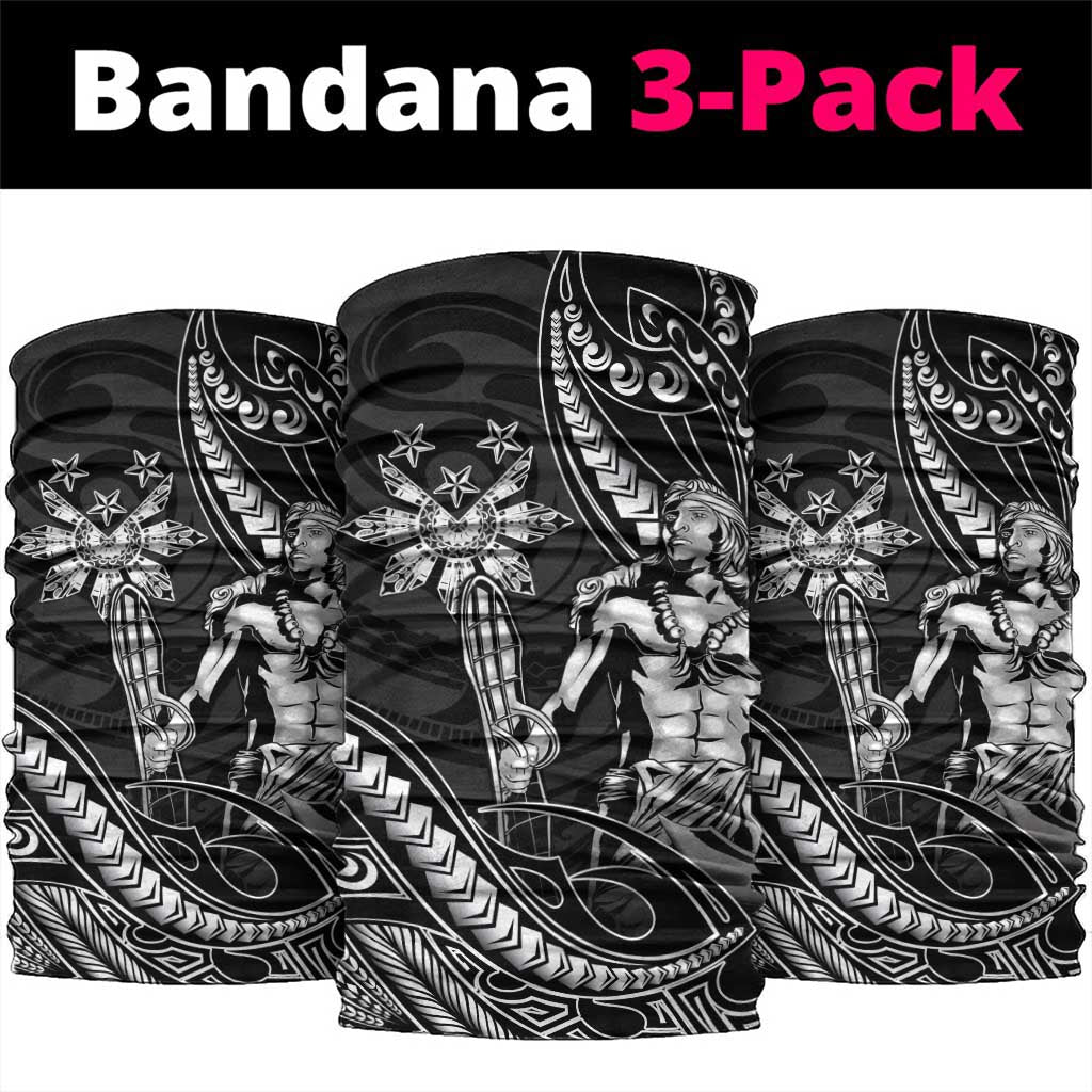 Filipinos Lapu Lapu Hero Neck Gaiter Black Polynesian Tribal Tattoo