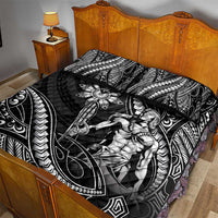 Filipinos Lapu Lapu Hero Quilt Bed Set Black Polynesian Tribal Tattoo